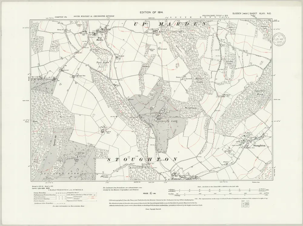 Voorbeeld van de oude kaart