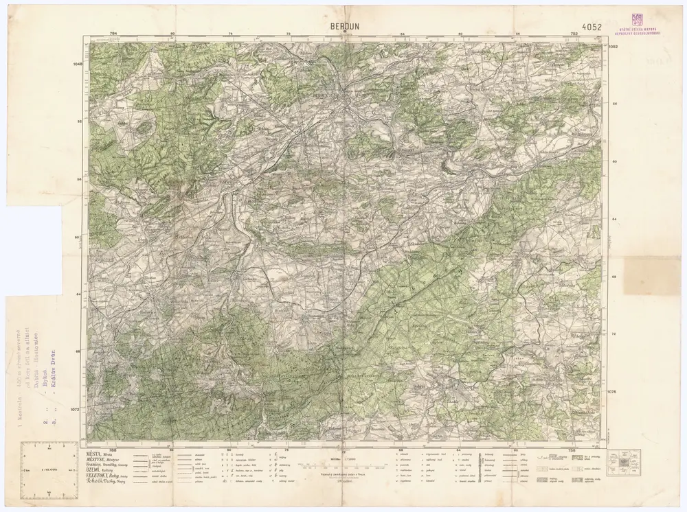 Voorbeeld van de oude kaart