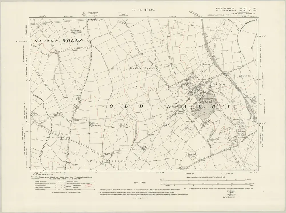 Voorbeeld van de oude kaart