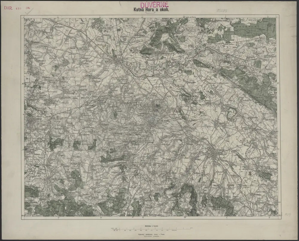 Voorbeeld van de oude kaart