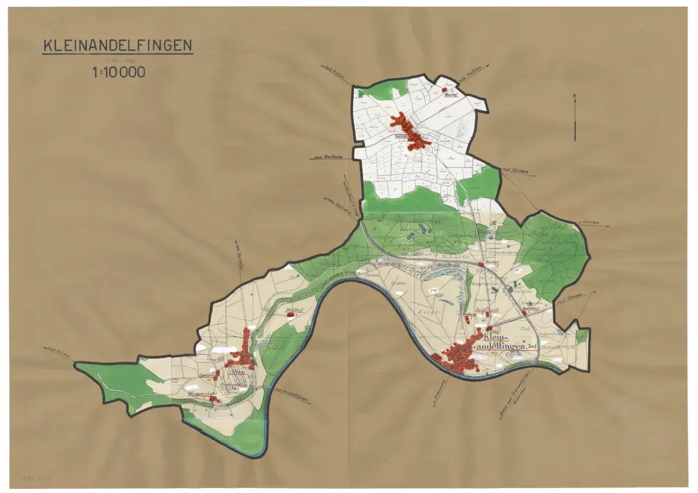 Voorbeeld van de oude kaart