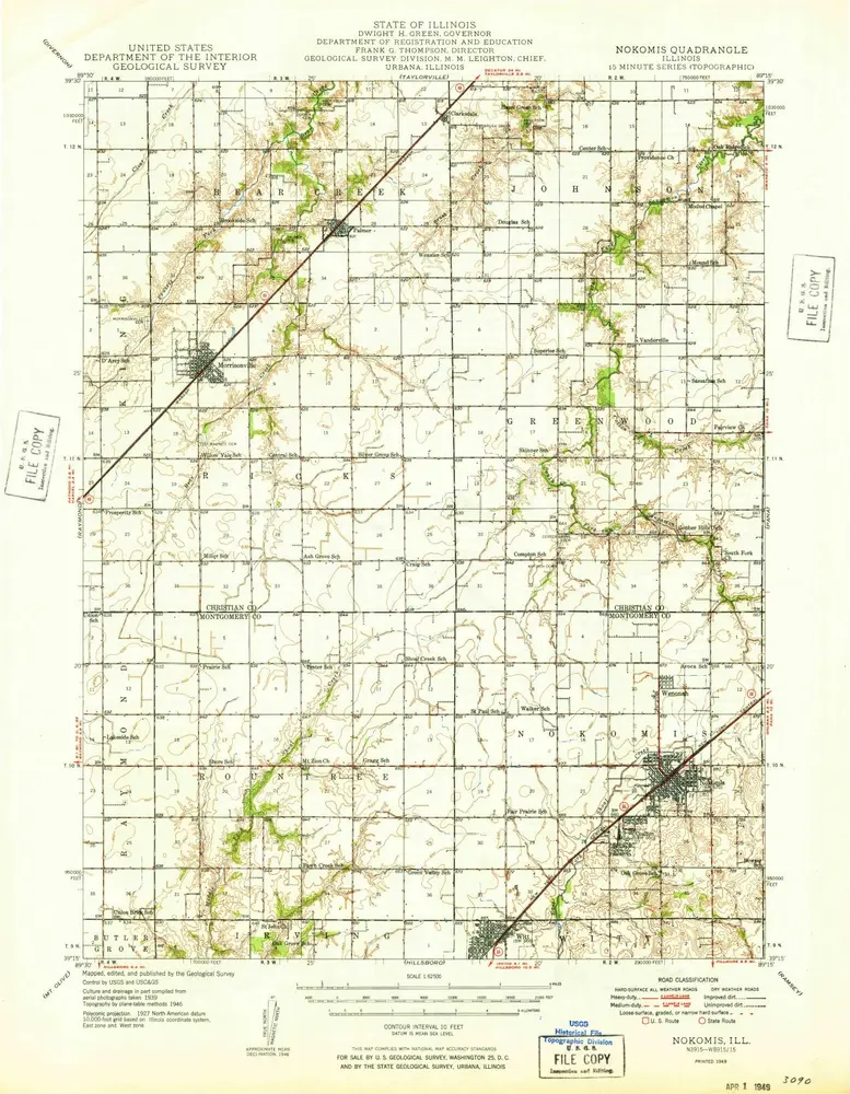 Voorbeeld van de oude kaart