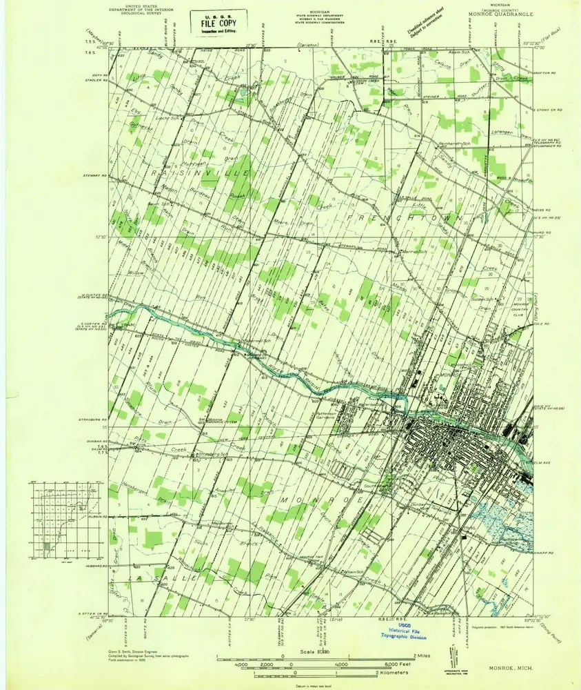 Voorbeeld van de oude kaart