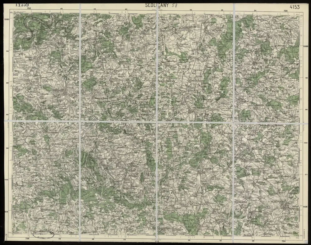 Voorbeeld van de oude kaart