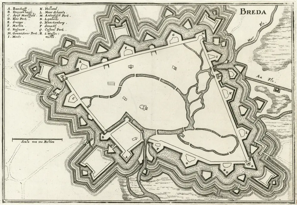 Voorbeeld van de oude kaart