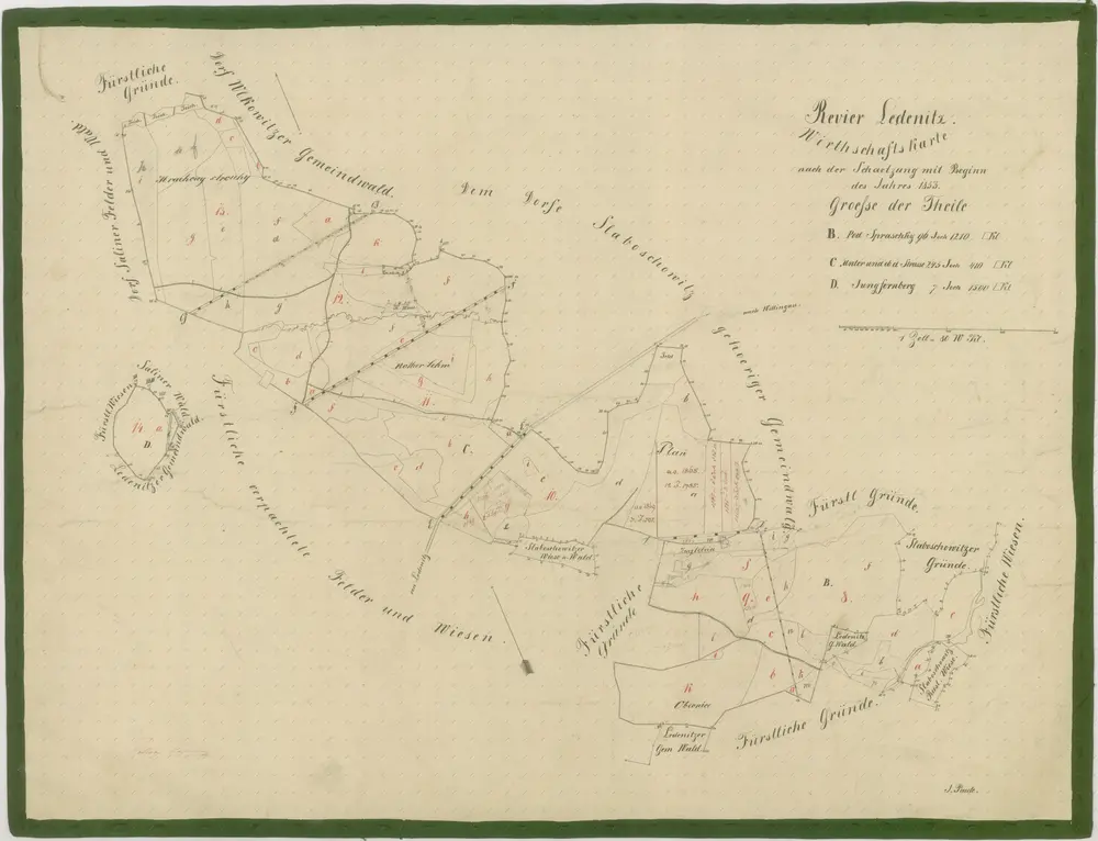 Voorbeeld van de oude kaart