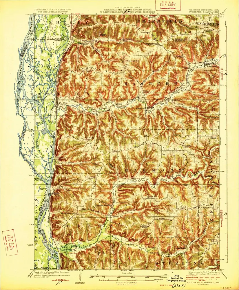 Voorbeeld van de oude kaart