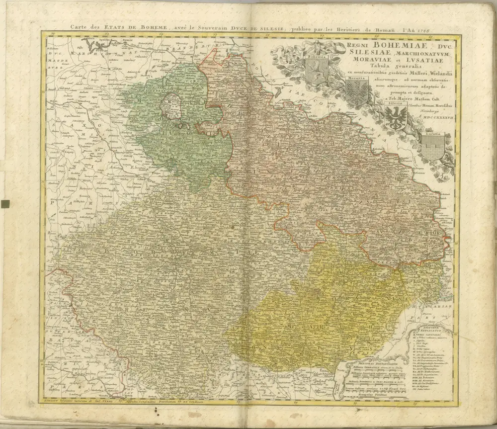 mapa z atlasu "Atlas compendiarius quinquaginta tabularum geographicarum Homannianarum :"