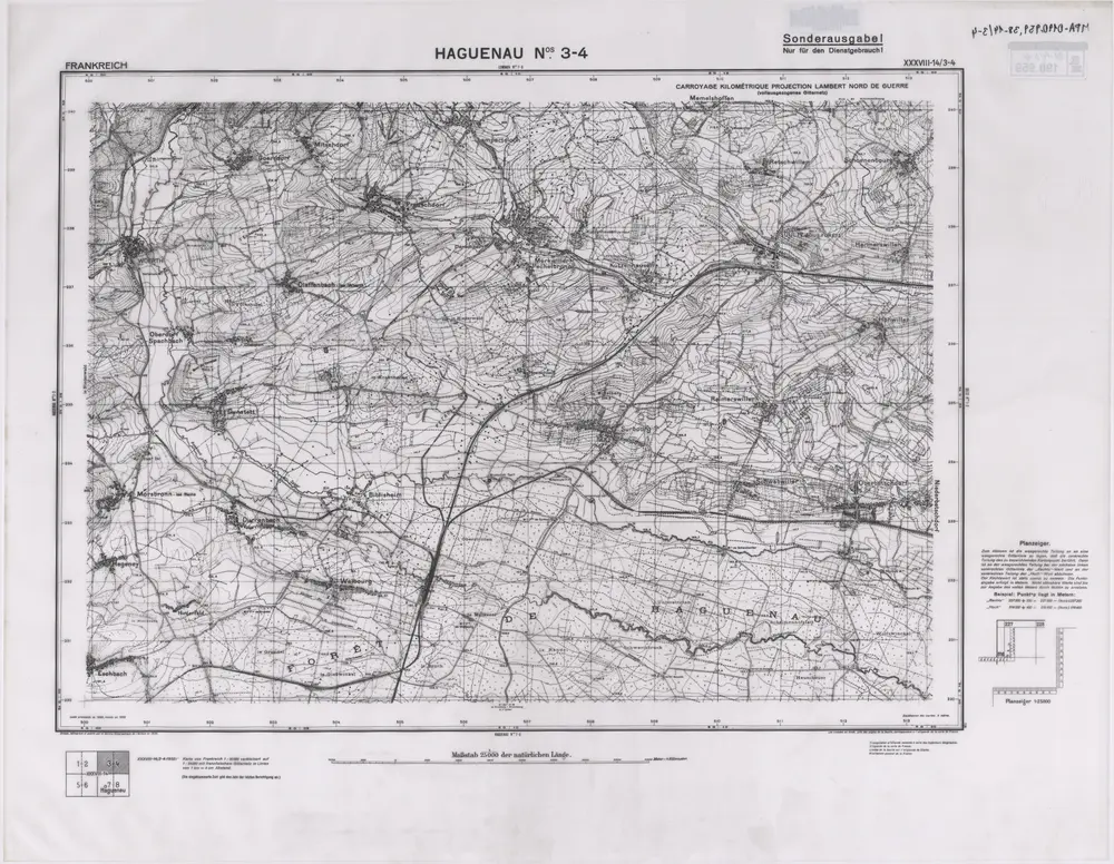 Voorbeeld van de oude kaart