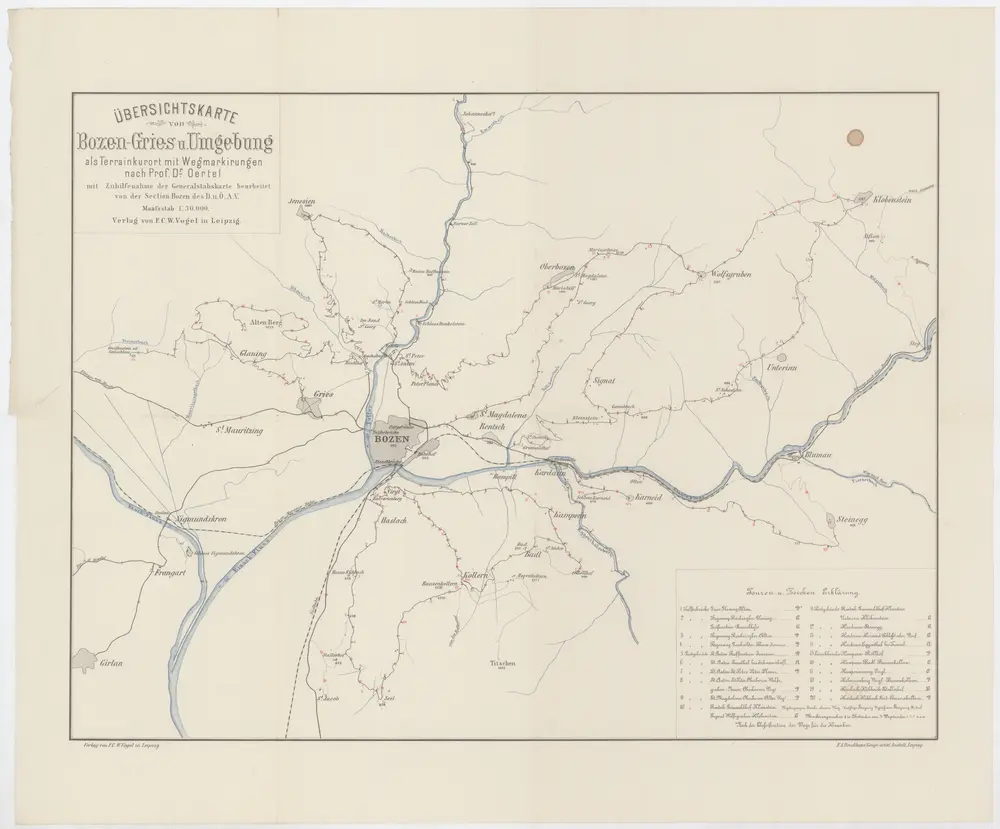 Voorbeeld van de oude kaart