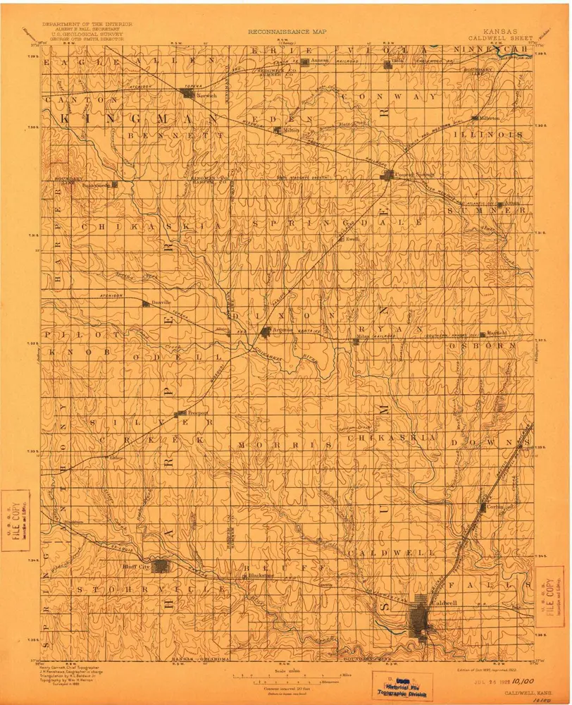 Voorbeeld van de oude kaart