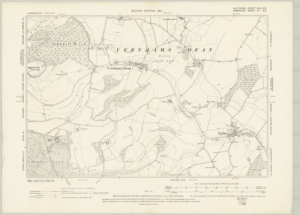 Voorbeeld van de oude kaart