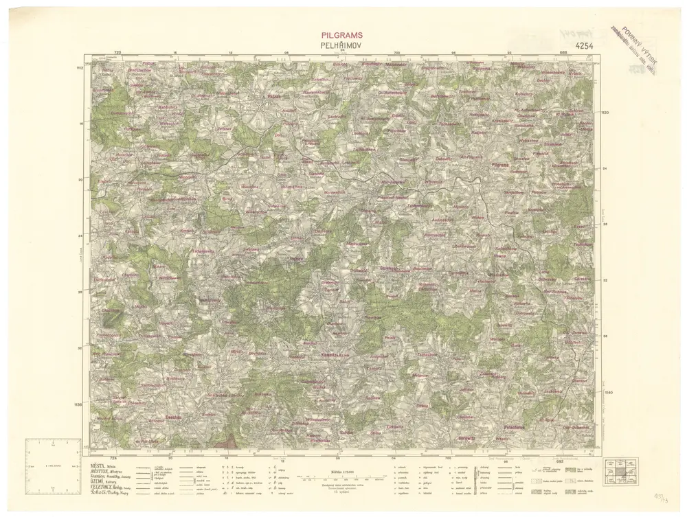 Voorbeeld van de oude kaart