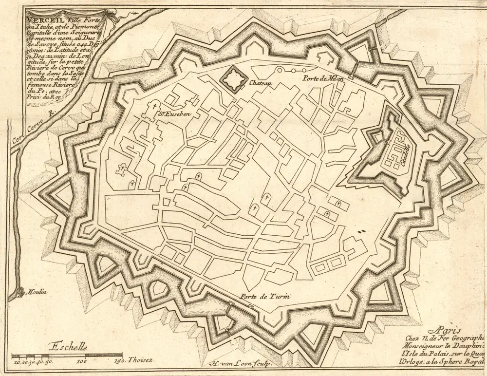 Voorbeeld van de oude kaart