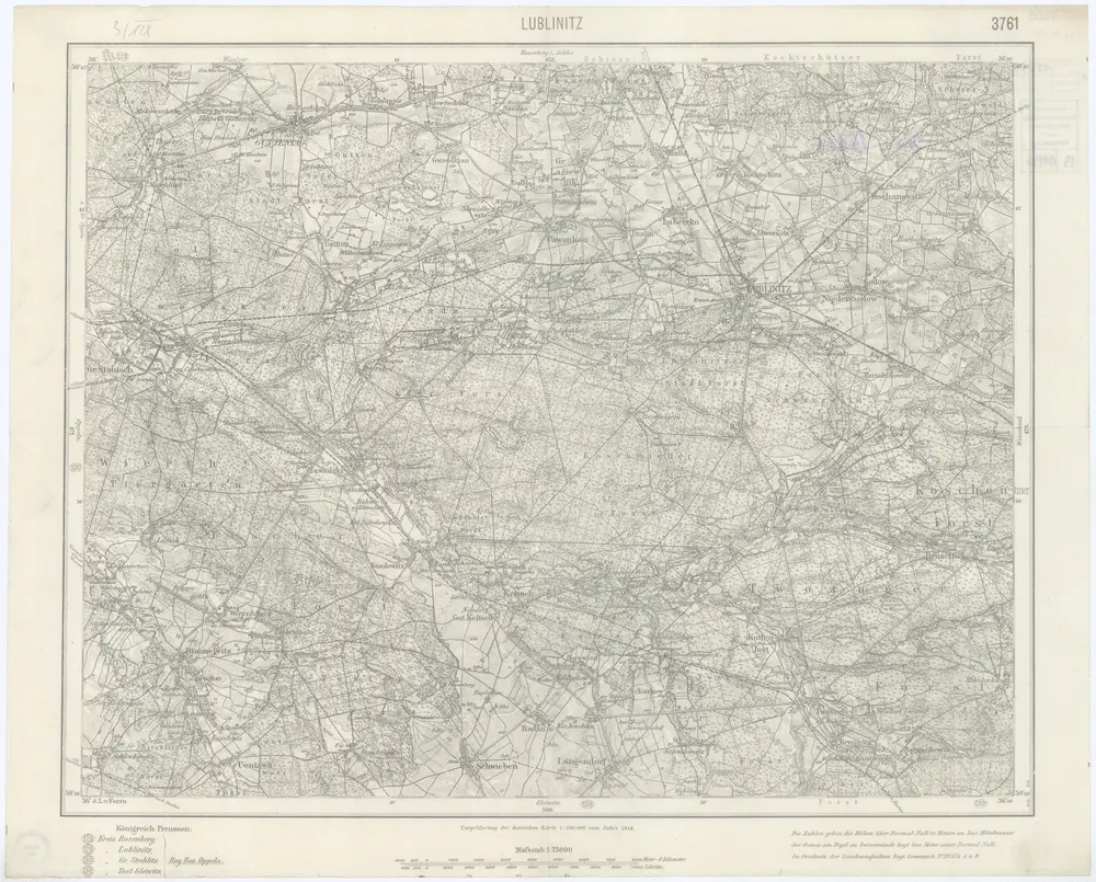 Voorbeeld van de oude kaart