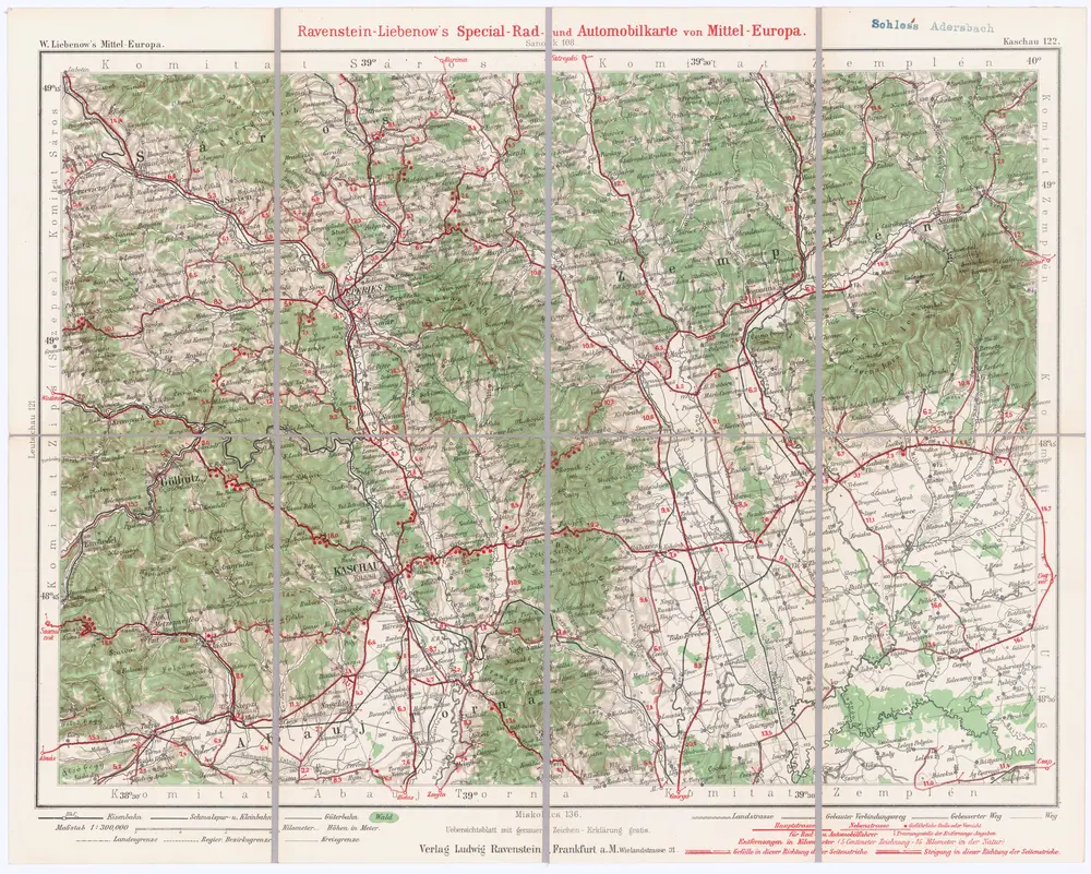 Voorbeeld van de oude kaart