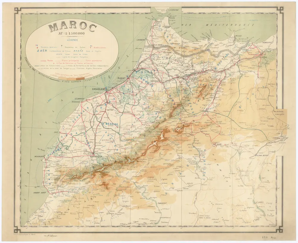 Voorbeeld van de oude kaart