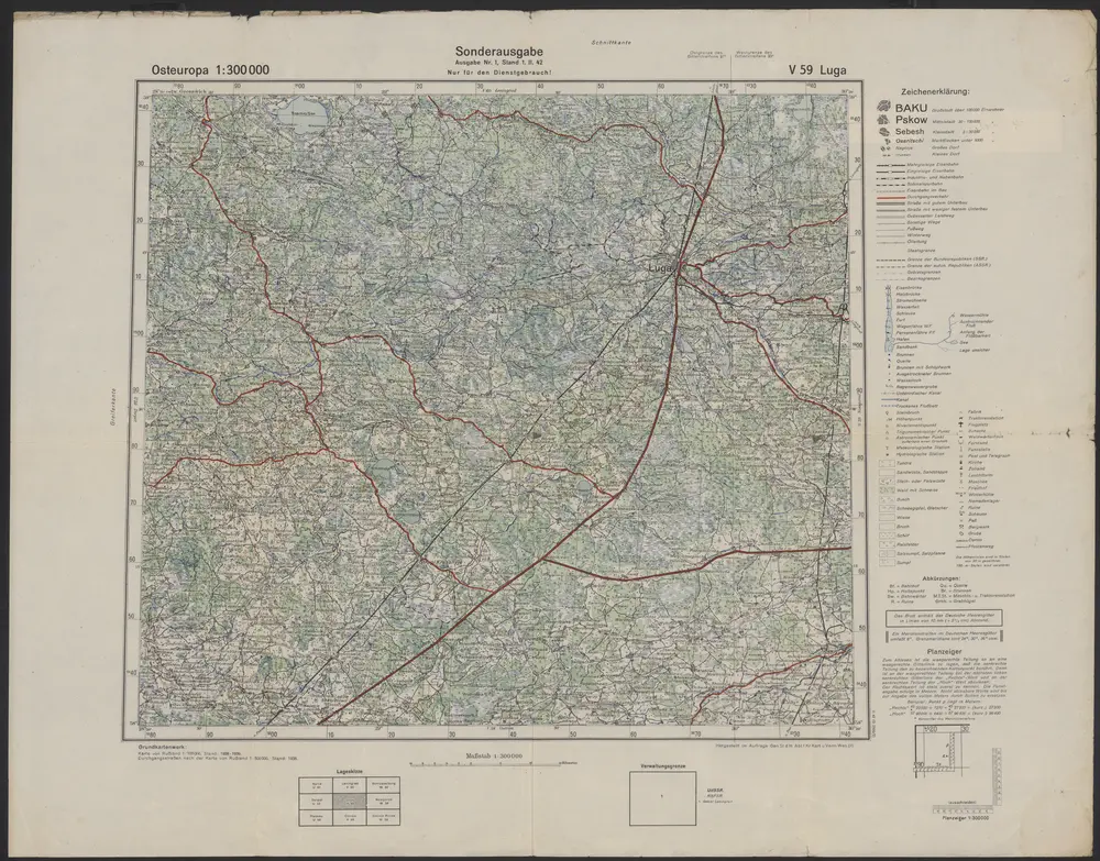 Voorbeeld van de oude kaart