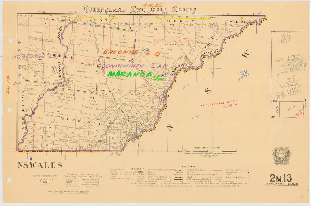 Old maps of Moree, New South Wales