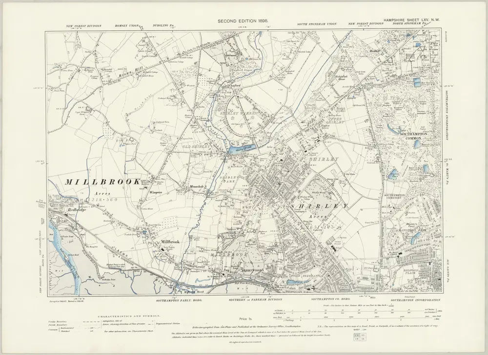 Voorbeeld van de oude kaart