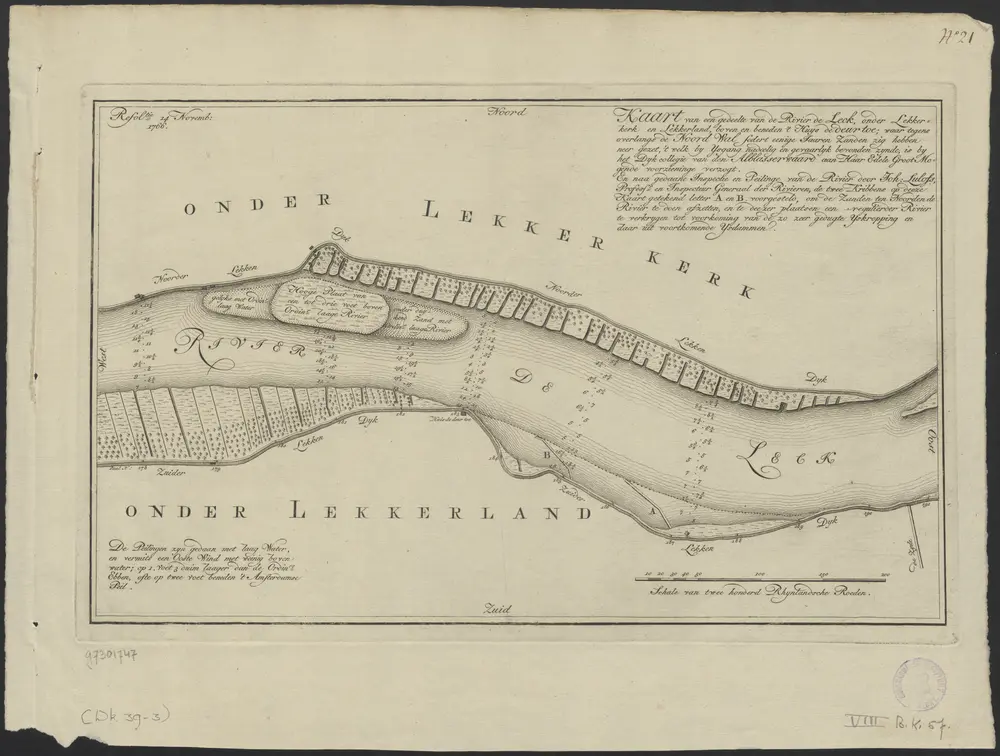 Voorbeeld van de oude kaart