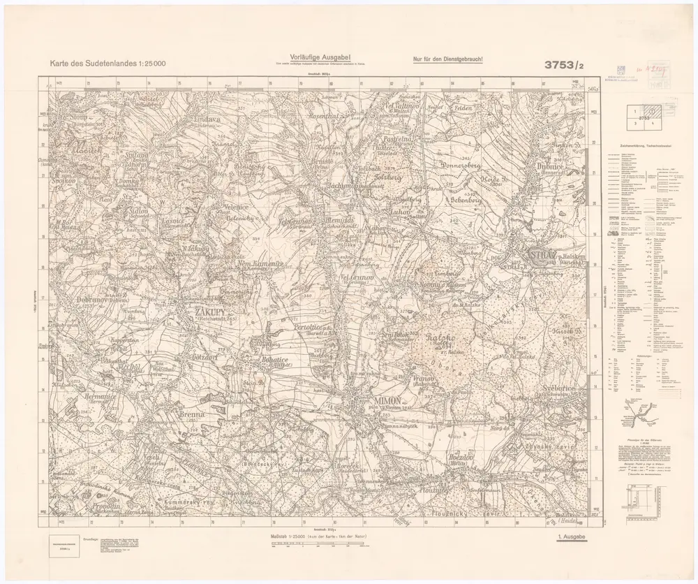 Voorbeeld van de oude kaart