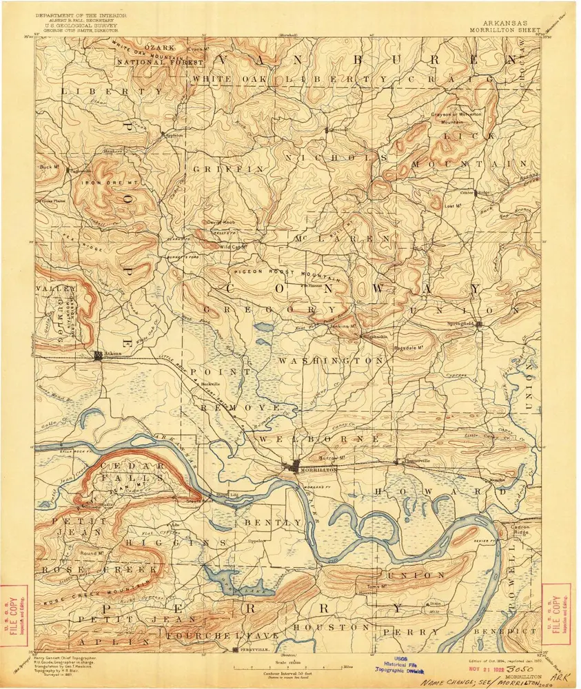 Voorbeeld van de oude kaart