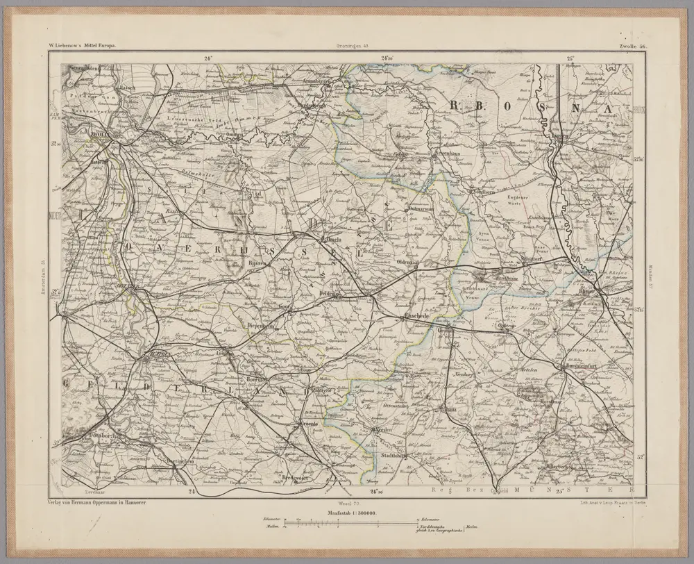 Voorbeeld van de oude kaart