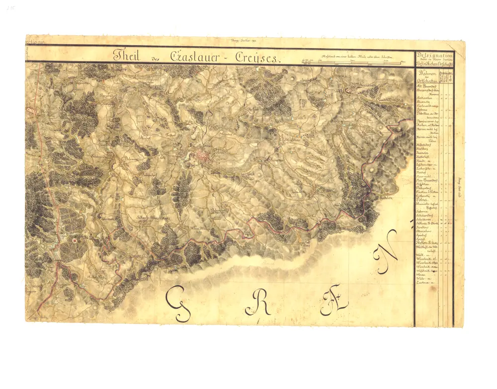 Aperçu de l'ancienne carte