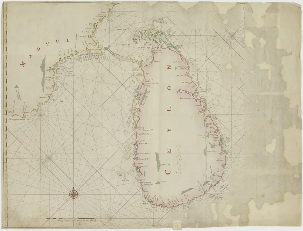 Voorbeeld van de oude kaart