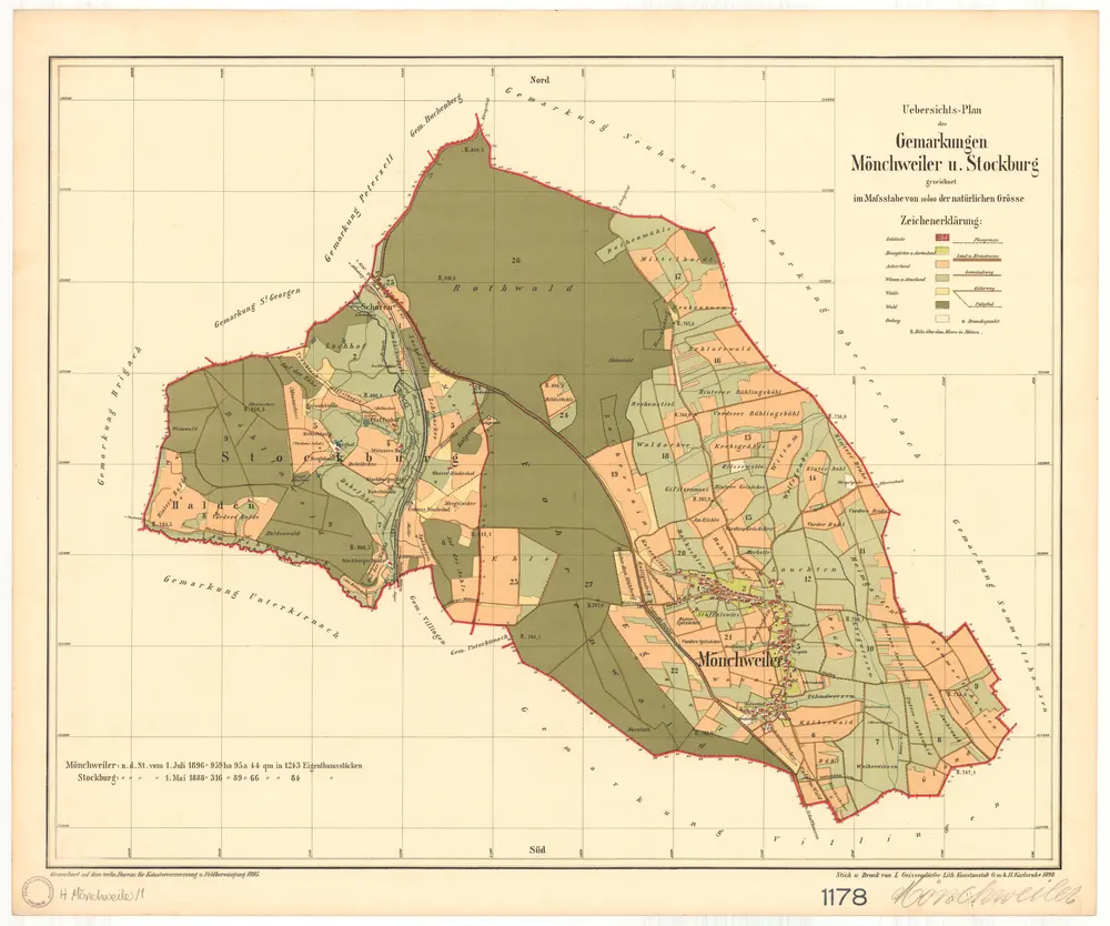 Voorbeeld van de oude kaart