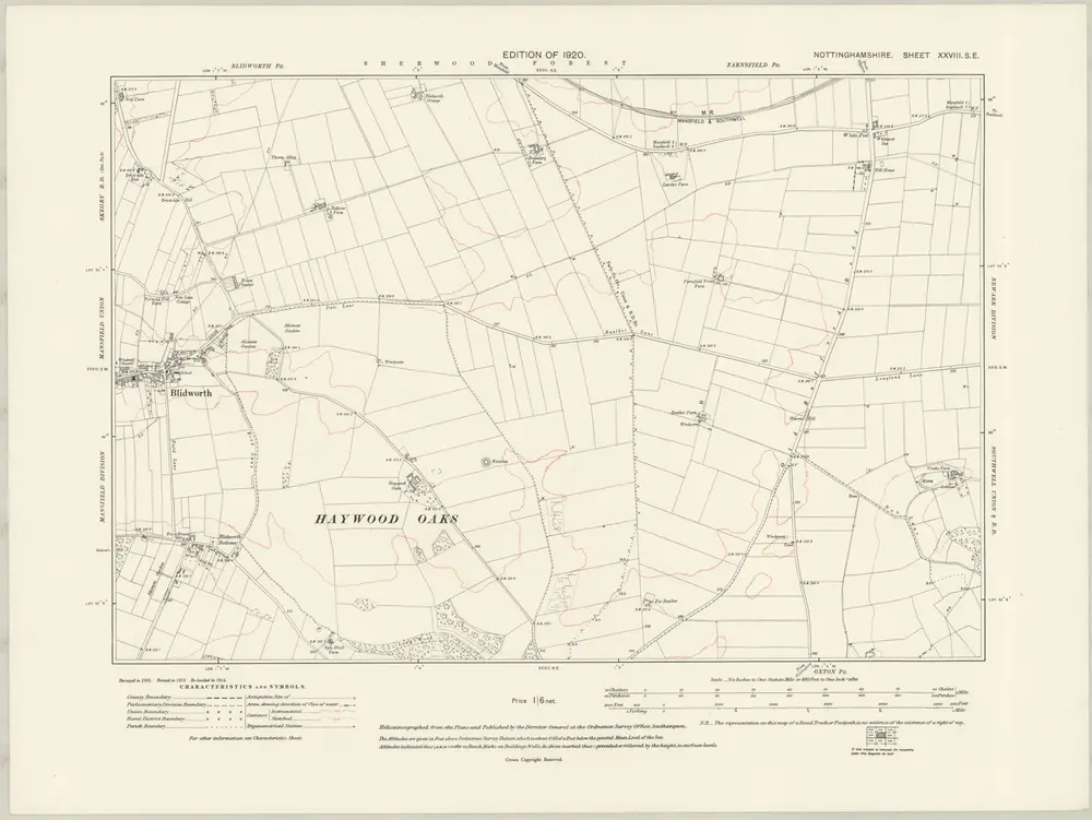 Voorbeeld van de oude kaart