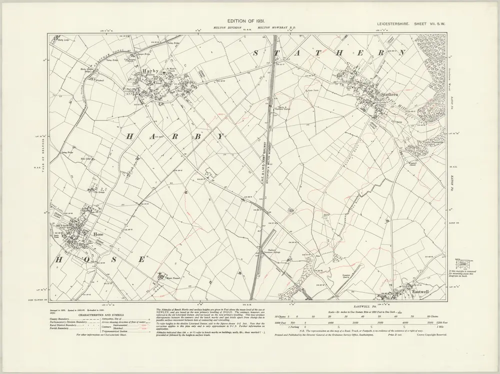 Voorbeeld van de oude kaart