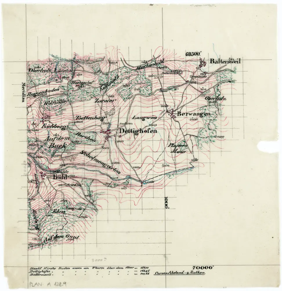 Voorbeeld van de oude kaart