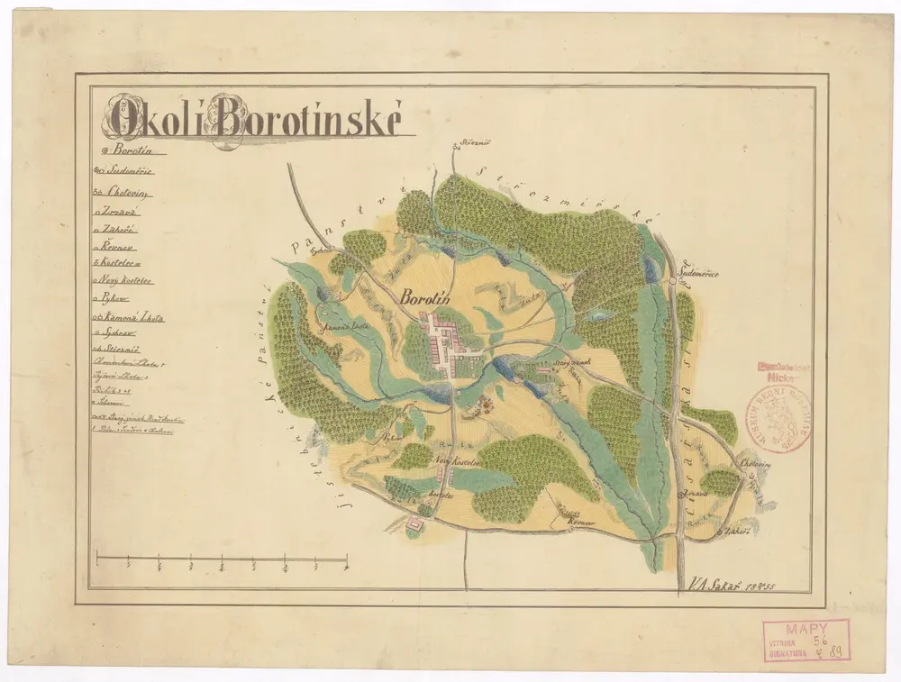 Voorbeeld van de oude kaart