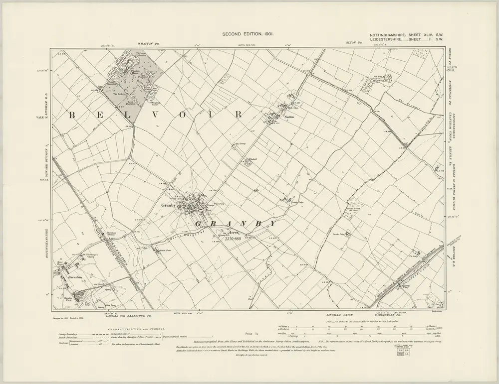 Voorbeeld van de oude kaart