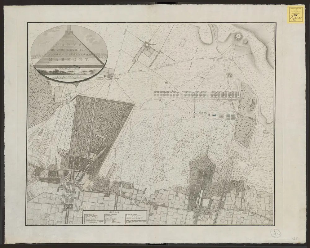 Carte du camp d'Utrecht, commandé par le général en chef Marmont