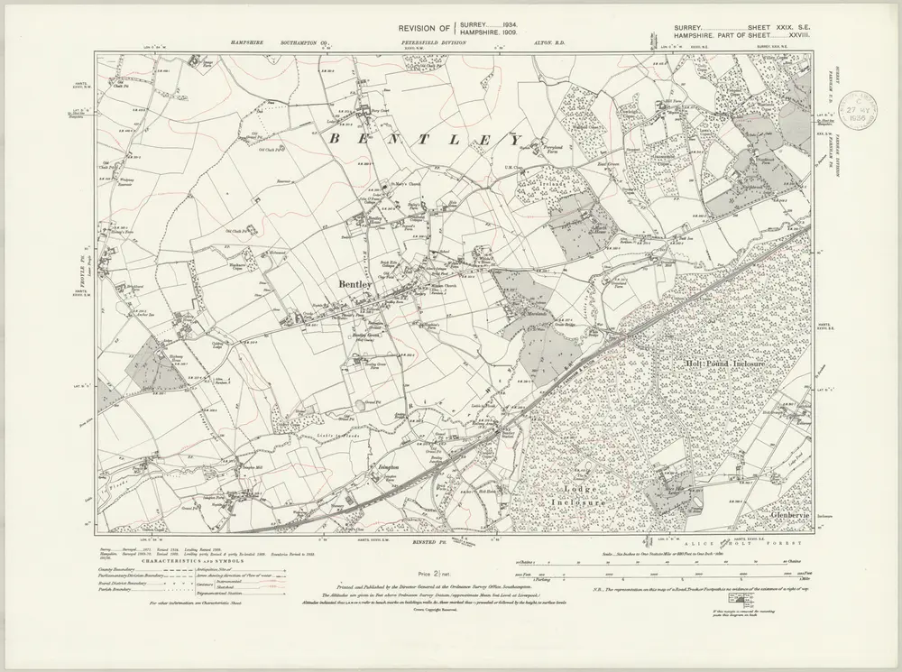 Voorbeeld van de oude kaart