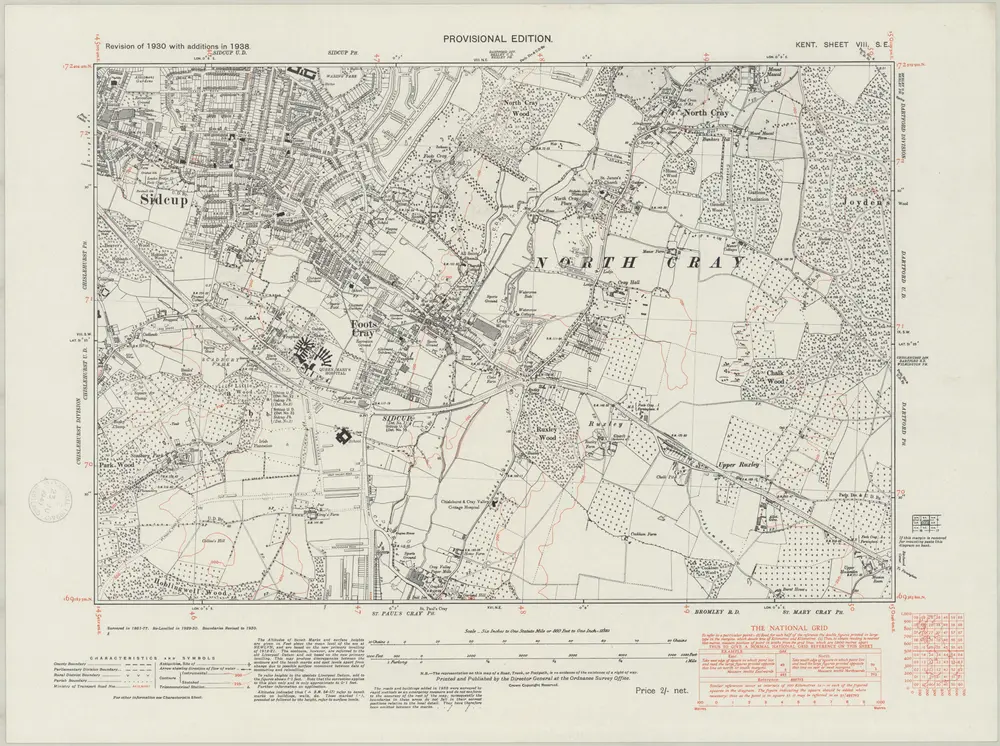 Voorbeeld van de oude kaart