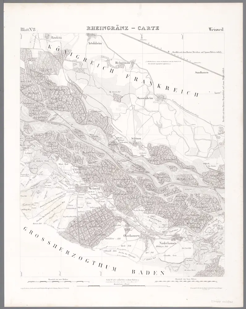 Voorbeeld van de oude kaart