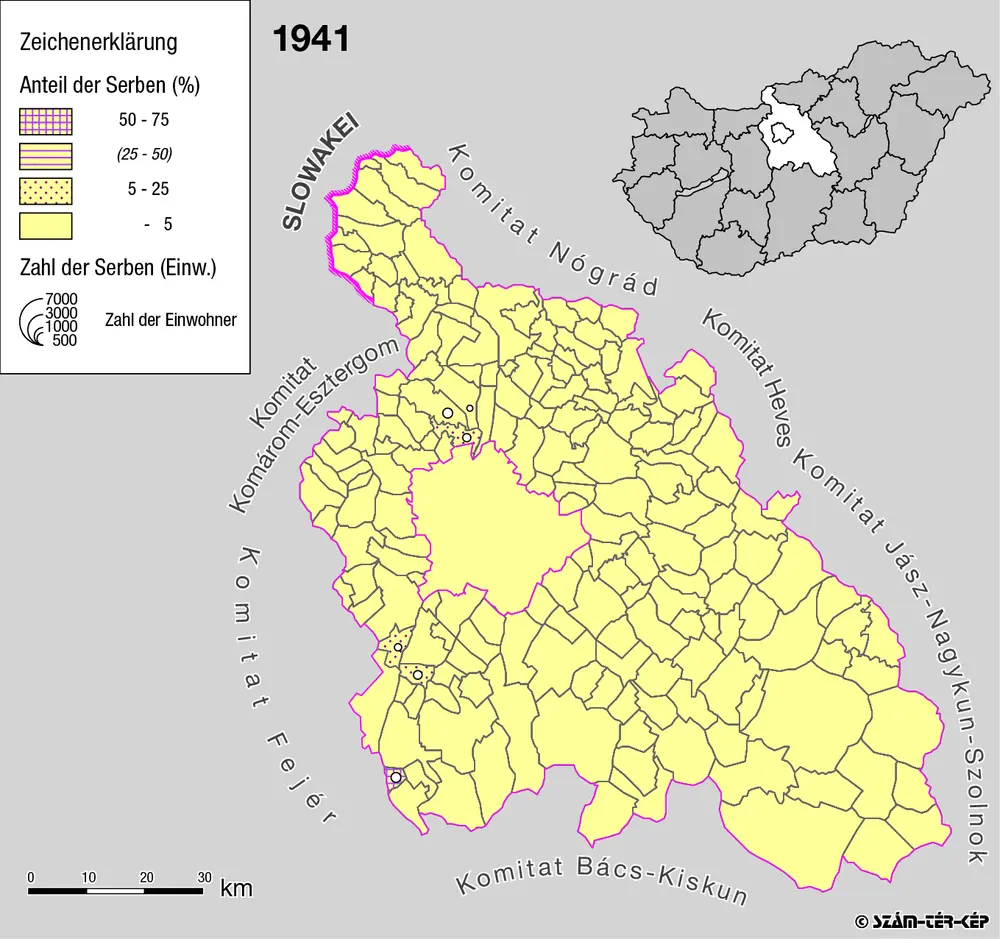 Voorbeeld van de oude kaart