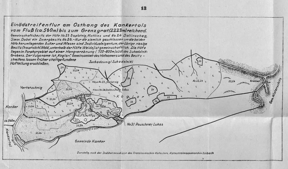 Voorbeeld van de oude kaart