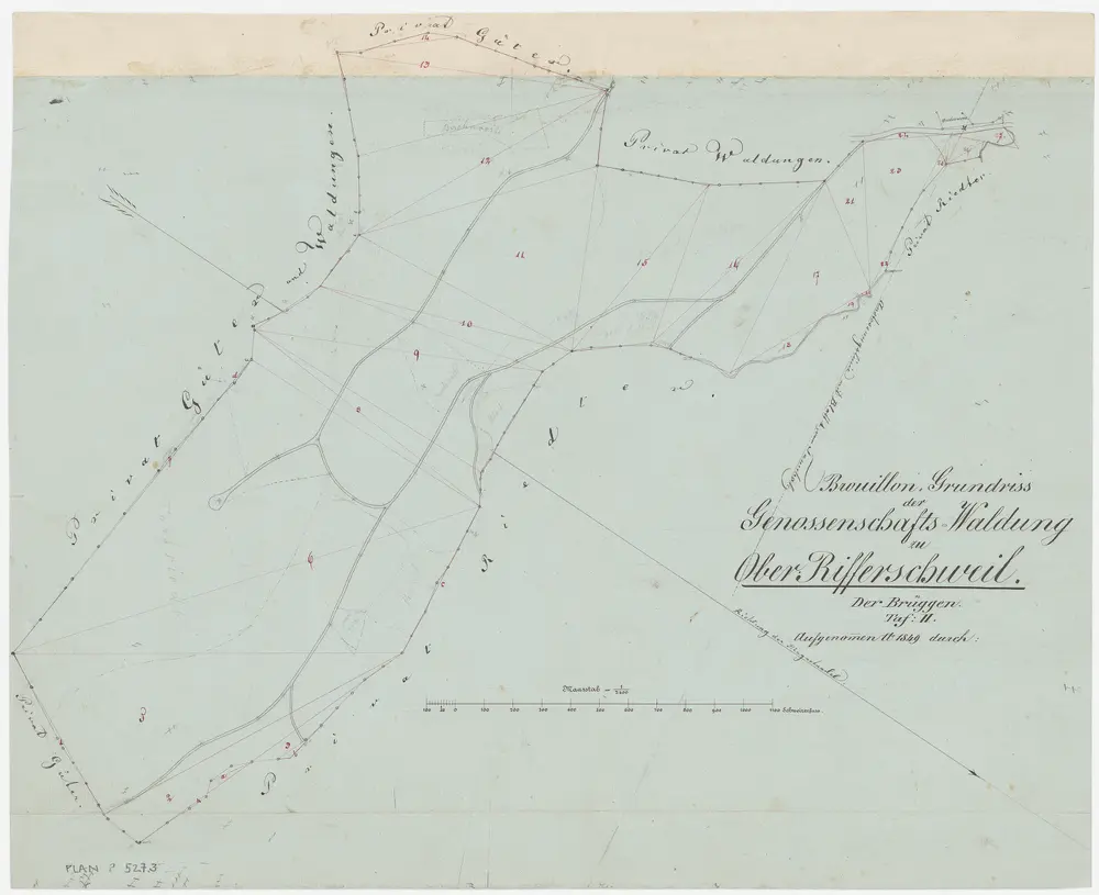 Voorbeeld van de oude kaart