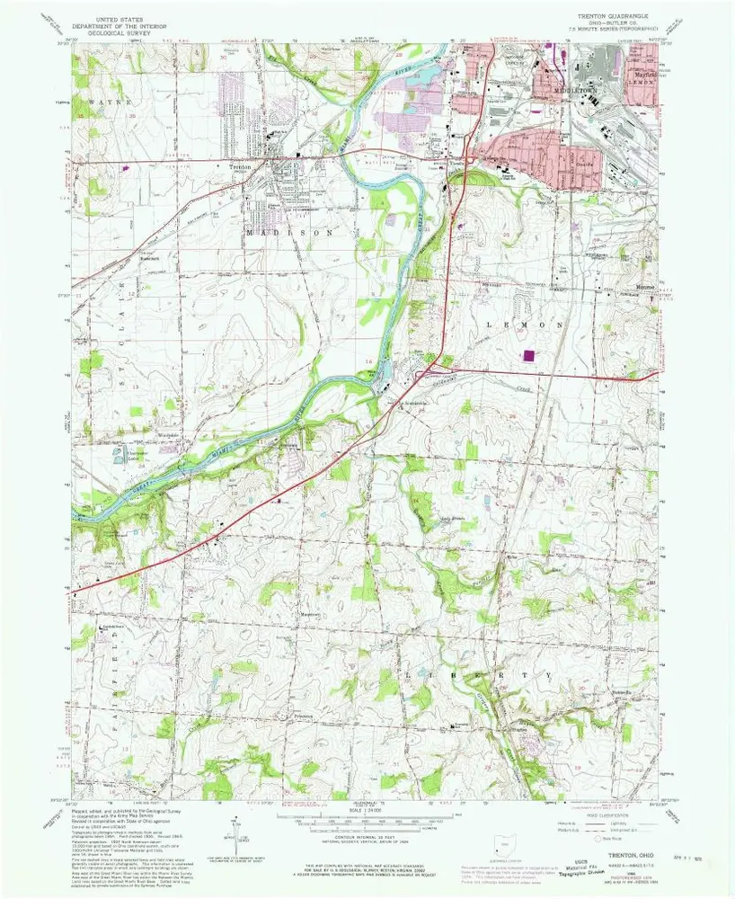 Voorbeeld van de oude kaart