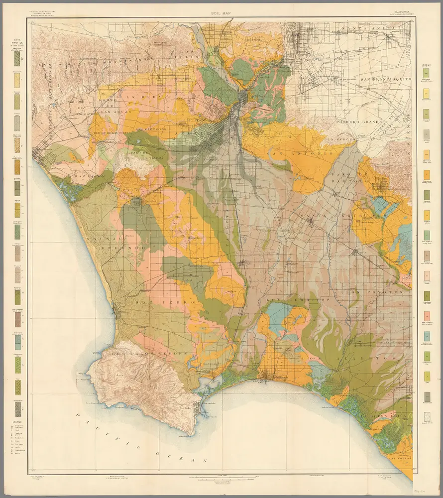 77.  Soil Map, Los Angeles Sheet, California.