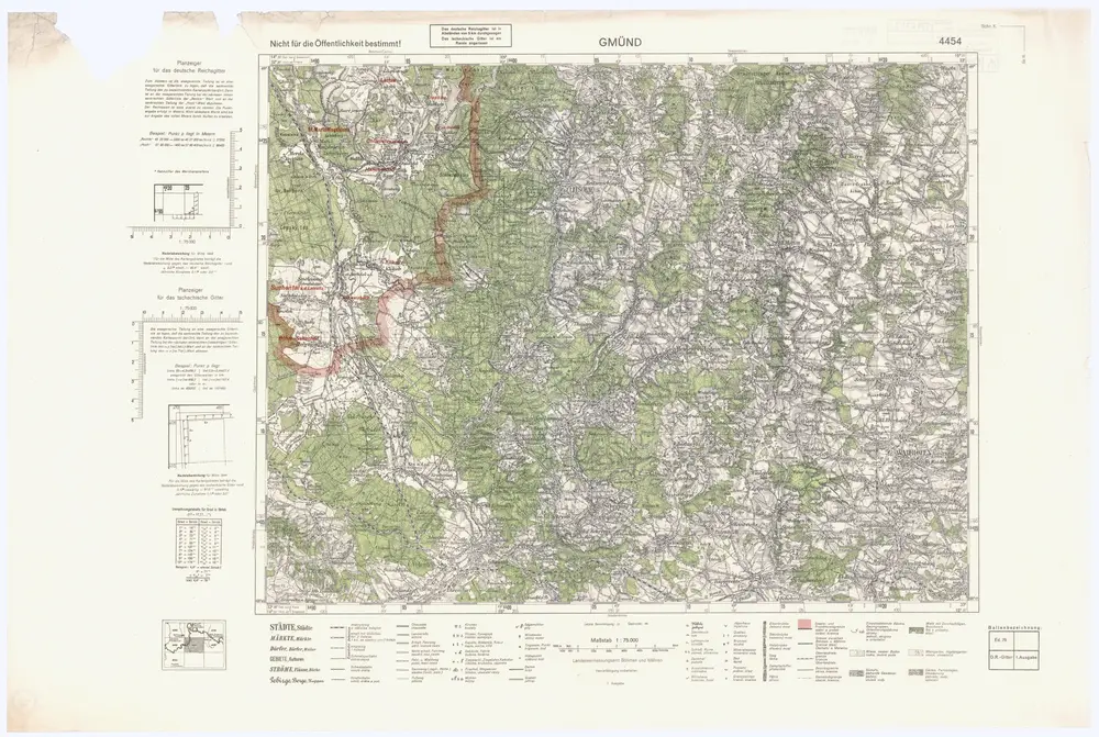 Voorbeeld van de oude kaart