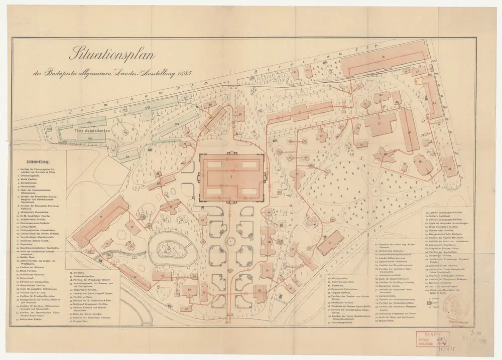 Voorbeeld van de oude kaart