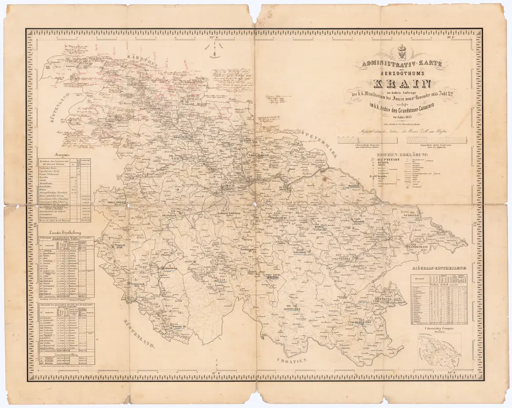 Voorbeeld van de oude kaart