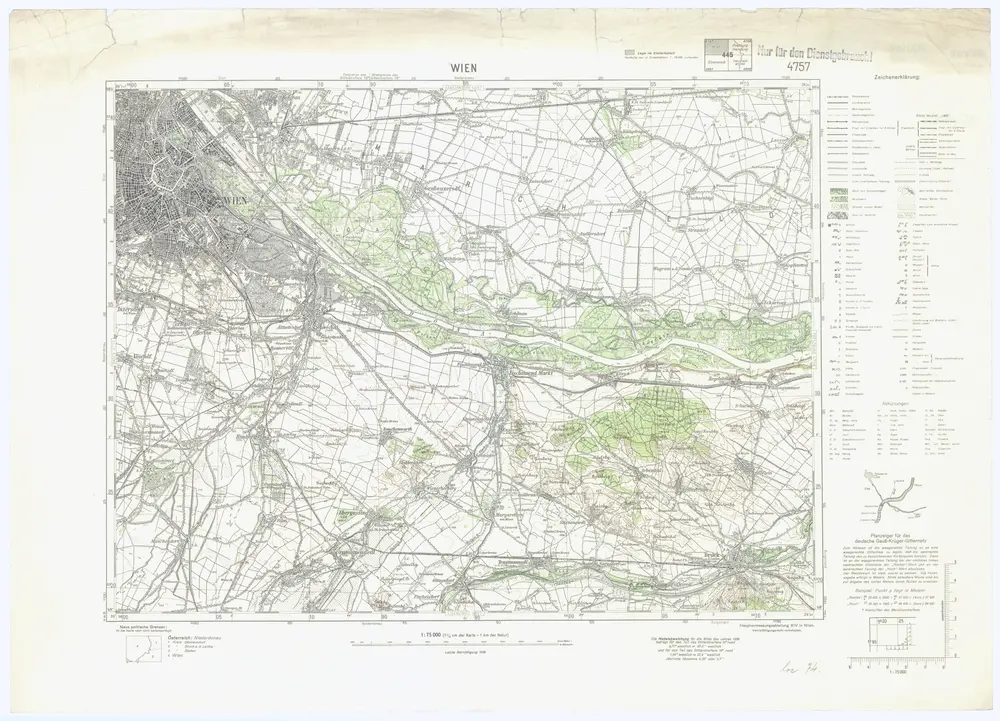 Voorbeeld van de oude kaart