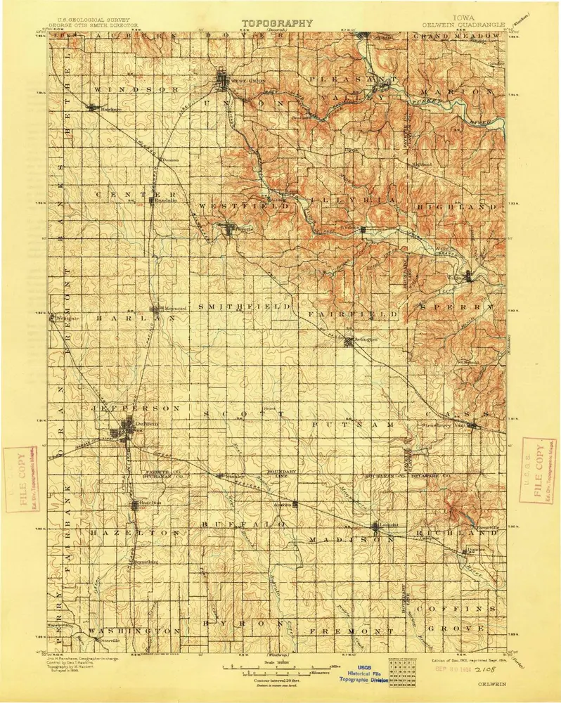 Voorbeeld van de oude kaart